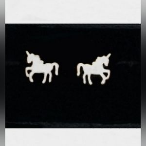 Girls Playing Unicorns 🦄 Post Earrings (Stainless Steel)